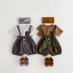 【66-100cm】ロンパースORサロペットORTシャツ カジュアル ボーダー - 画像 (3)