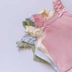 【73-100cm】セット リボン キャミソール&花柄ふんわりスカートパンツ - 画像 (6)
