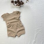 【73-100cm】セットアップ フリル袖 ワッフル - 画像 (10)