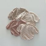 【66-90cm】ロンパース チェックorハートorドット - 画像 (2)