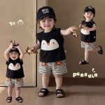 【73-110cm】セットアップ 可愛い ペンギン 上下セット - 画像 (4)