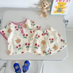 【66-100cm】セットアップ 可愛い クマ柄 コットン 可愛い - 画像 (8)