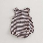 【66-90cm】ロンパース ベビー ボーダー柄 ノースリーブ - 画像 (4)