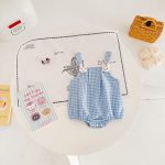 【66-90cm】ロンパース ウサギ チェック ベビー服 - 画像 (11)