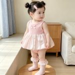 【66-90cm】ロンパース ふわふわ ピンク 可愛い - 画像 (5)