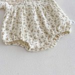 【66-90cm】ロンパース＆帽子 フラワー柄 可愛い ベビー服 - 画像 (10)