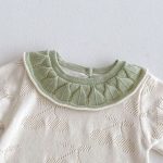 【66-90cm】ロンパース フリル ニット ベビー服 - 画像 (16)