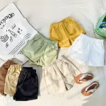 【90-140cm】ショートパンツ キッズ ナチュラル シンプル - 画像 (3)