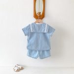 【80-130cm】デニムセットアップ セーラー風 カジュアル - 画像 (17)