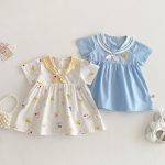 【73-120cm】ワンピース ベビー アヒル柄 セーラー - 画像 (7)
