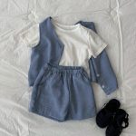 【73-100cm】セットアップ ベビー デニム 無地 通園・お出かけに - 画像 (13)