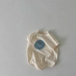 【66-90cm】ロンパース 半袖 笑顔 肌に優しい - 画像 (5)