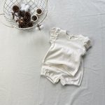 【73-100cm】セットアップ フリル袖 ワッフル - 画像 (8)
