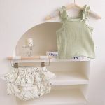 【73-100cm】セット リボン キャミソール&花柄ふんわりスカートパンツ - 画像 (11)
