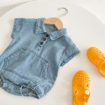【66-90cm】ロンパース デニム ビッグ ポケット - 画像 (10)