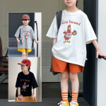 【90-160cm】半袖Tシャツ 男の子 カートゥーン ゆったり