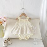 【66-90cm】ロンパース ベビー レース キャミソール - 画像 (7)