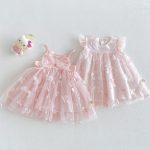 【73-120cm】ワンピース バタフライピンク 可愛い - 画像 (2)