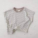 【73-100cm】半袖Tシャツ 男の子 カジュアル ボーダー柄 クルーネック - 画像 (5)