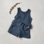 【73-100cm】セットアップ ベビー デニム 無地 通園・お出かけに - 画像 (6)