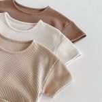 【66-90cm】ロンパース ワッフル ポケット付き 無地 - 画像 (19)