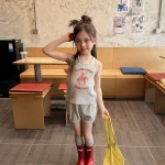 【80-130cm】セットアップ 女の子 英字プリント - 画像 (5)
