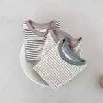 【73-100cm】半袖Tシャツ 男の子 カジュアル ボーダー柄 クルーネック - 画像 (9)
