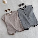 【66-90cm】ロンパース ギンガム チェック ノースリーブ - 画像 (11)