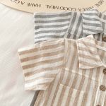 【66-90cm】ロンパース ストライプ 半袖 ベビー服 - 画像 (15)