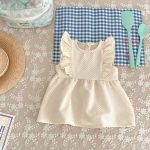 【66-100cm】ロンパースorワンピース フリル クリーム 姉妹服 - 画像 (9)