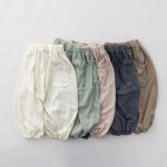 【80-130cm】パンツ 無地 ウエストゴム バルーンパンツ