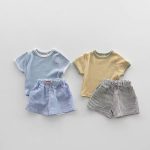 【73-120cm】セットアップ ベビー 男の子 韓国風 バイカラー - 画像 (3)