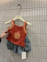 【90-140cm】ベストorショートパンツ女の子 アップリケ かわいい - 画像 (4)