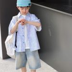 【100-170cm】シャツ 男の子 チェック柄 薄手 ゆったり - 画像 (4)
