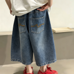 【100-170cm】パンツ 男の子 デニム ルーズ ファッション - 画像 (3)