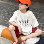 【90-160cm】半袖Tシャツ 男の子 ゆったり カジュアル 合わせやすい - 画像 (3)