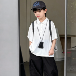 【100-170cm】半袖Ｔシャツ 男の子 ポロシャツ 無地 シンプル - 画像 (3)