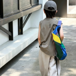 【100-170cm】半袖Ｔシャツ 男の子 軽量 ノースリープ シンプル - 画像 (3)