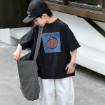 【90-160cm】半袖Ｔシャツ 男の子 プリント ストリート風 - 画像 (3)