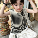 【100-170cm】半袖Ｔシャツ 男の子 ボーダー柄 カジュアル - 画像 (3)