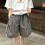 【100-170cm】ショートパンツ 男の子 チェック柄 薄手 ストリート風 - 画像 (3)