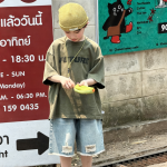 【90-160cm】半袖Tシャツ 男の子 プリント 英字 ストリート風 - 画像 (3)