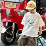 【90-160cm】半袖Tシャツ 男の子 カートゥーン プリント 韓国風 - 画像 (3)