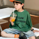 【90-160cm】半袖Tシャツ 男の子 英字 シンプル トレンド - 画像 (3)