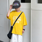 【90-160cm】半袖Tシャツ 男の子 英字 プリント トレンド - 画像 (3)