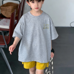 【90-160cm】半袖Tシャツ 男の子 プリント 英字 トレンド - 画像 (3)