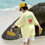 【90-160cm】半袖Tシャツ 男の子 カートゥーン プリント 通気性拔群