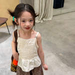 【80-130cm】キャミソール 女の子 フリル 韓国風 おしゃれ - 画像 (2)