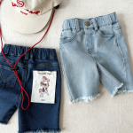 【80-130cm】パンツ 女の子 カットオフ デニム ファッション - 画像 (6)