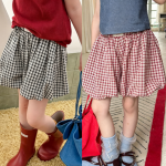 【80-130cm】キュロット 女の子 チェック柄 韓国風 おしゃれ